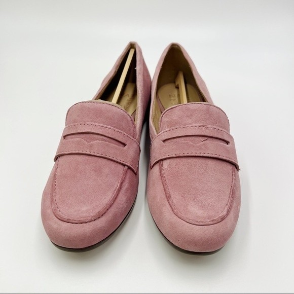 Naturalizer Size 6 Rosewood Blush Rose Pink Suede Leather Loafers Flats Shoes - Picture 3 of 14